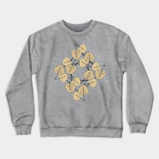 Dry Aspen Leaves in Squares Crewneck Sweatshirt